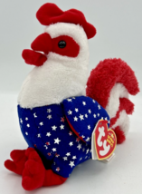 2006 Ty Beanie Baby &quot;Homeland&quot; Retired Patriotic Rooster BB10 - £10.22 GBP