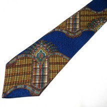 Rare Abstract Blue Silk Tie Rene Lezard Ermano Gmbh Munchen D800 59&quot; x 3... - £23.56 GBP