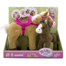 Zapf Creation Baby Born Sunny and Baby plush horse dolls  - $129.00