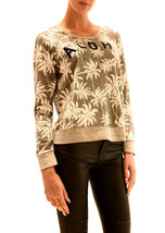 SUNDRY Womens Pullover Aloha Long Sleeve Comfortable Stylish Grey Size S - £38.31 GBP