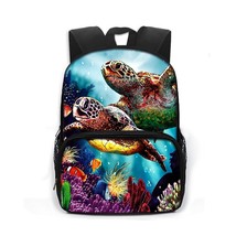 13 Inch Cute See Animal Children School Bags Dolphin Octopus Sea Turtle Kids Kin - £25.01 GBP