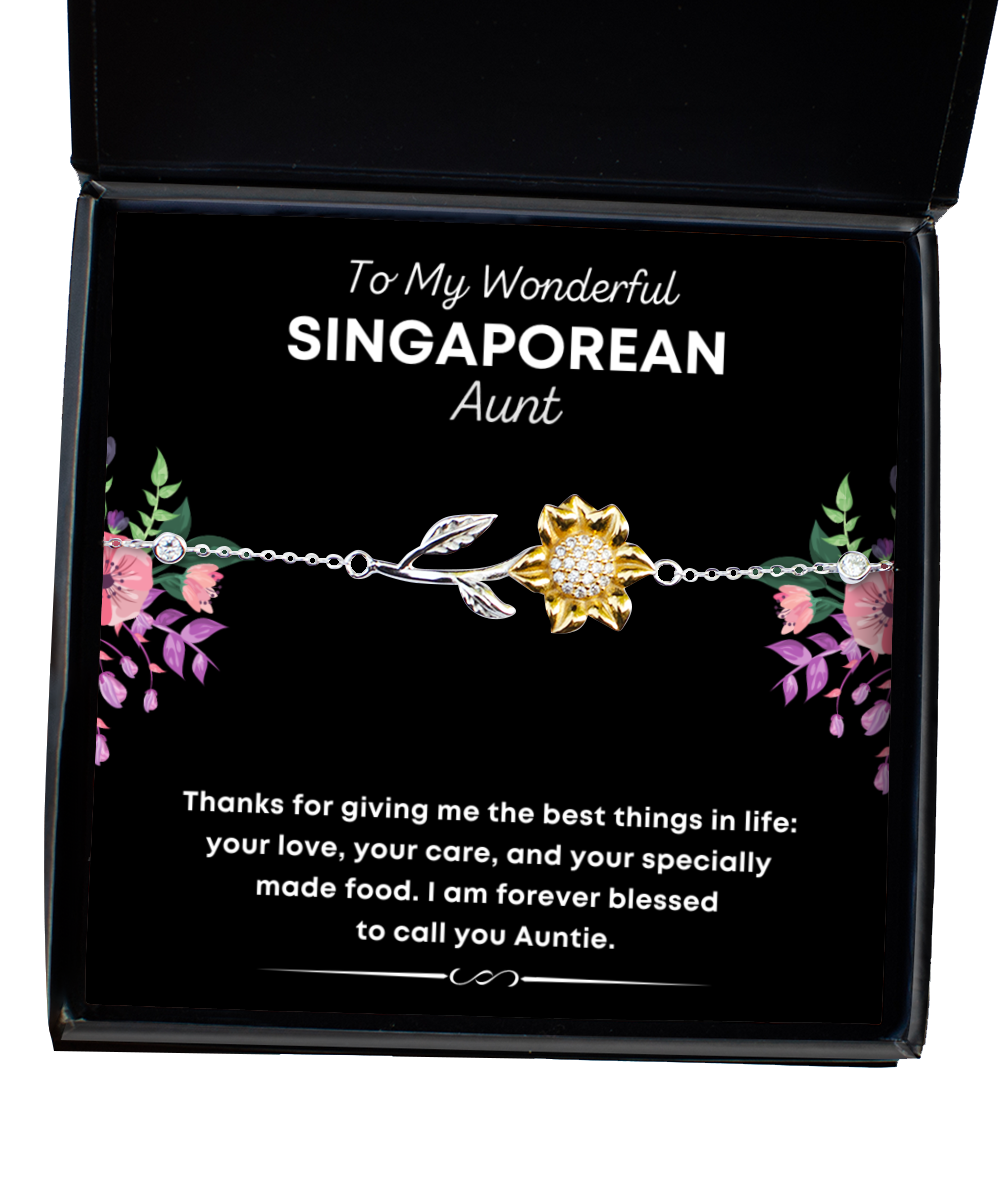 Bracelet Present For Singaporean Aunt - To My Wonderful Aunt - Jewelry
