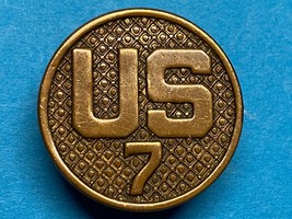 CIRCA 1919-1937, U.S. ARMY, US, 7th REGIMENT, TYPE II, COLLAR DISK - €12,79 EUR