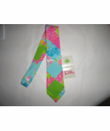 NWT LILLY PULITZER MULTI PATCH MENS NECKTIE - $164.56 CAD