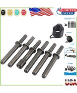 Professional 7 PCS Pneumatic Rivet Hammer Kit with 6 Chisels &amp; Spring In... - $64.33 CAD