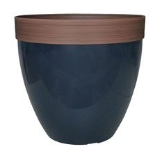 Southern Patio Hornsby Resin Outdoor Planter with Drainage Hole and Plug Navy - £33.22 GBP