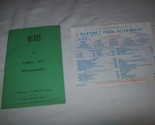 Vtg La Grange IL Brookfield IL Restaurant Menu Booklet &amp; Sheet pizza fas... - £12.65 GBP