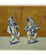 Antique Victorian Trade Card Jesters Bard Children 1880s 4 x 2.5 - £26.19 GBP