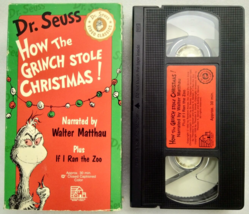 VHS Dr Seuss - How the Grinch Stole Christmas Ran Zoo Walter Matthau (VHS, 1992) - £8.77 GBP