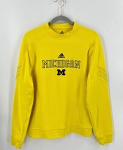 Adidas Climawarm University of Michigan Shirt Size Small Yellow Fleece Lined - £26.84 GBP