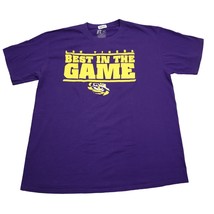 LSU Tigers Shirt Mens Large L Purple Football Workout Gym Casual NCAA - £14.97 GBP