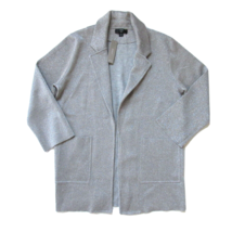 NWT J.Crew 365 Sparkly Sophie in Silver Lurex Gray Open-front Sweater Blazer S - $75.00