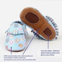 Starbie baby Moccasins Donuts moccasins baby shoes leather toddler shoes loafers - £13.42 GBP+