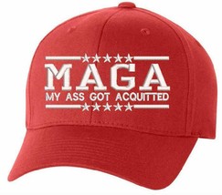 Trump Hat - MAGA My Ass Got Acquitted Embroidered Flex Fit Ball Cap MAGA... - £19.13 GBP