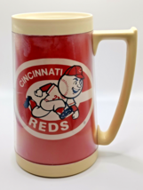 Vintage 1980s Cincinnati Reds LA Beer Anheuser Busch INSULATED PLASTIC MUG  - £15.05 GBP