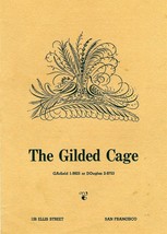 The Gilded Cage Menu Gay Club 126 Ellis St San Francisco California 1950&#39;s  - £155.22 GBP