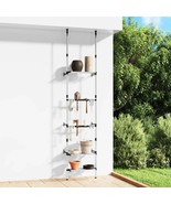  Telescopic Garden Rack with 3 Shelves Silver Aluminum - €123,24 EUR