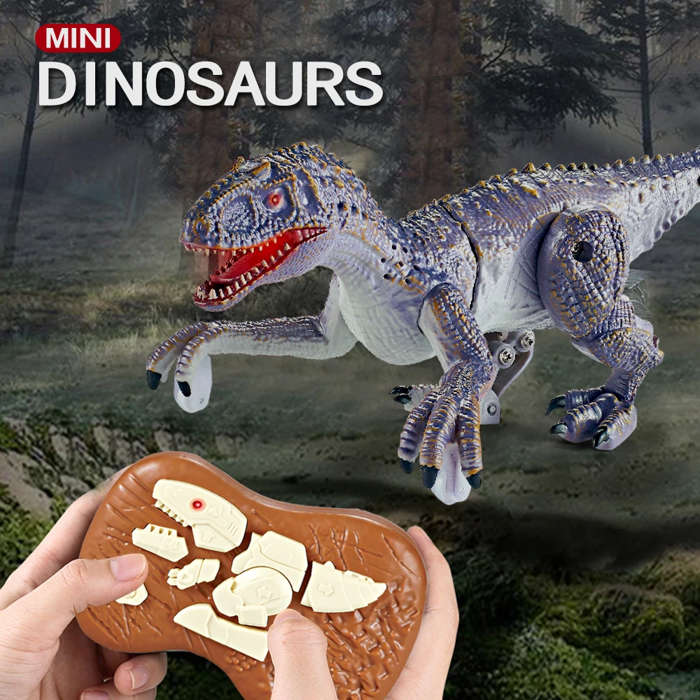 Kid RC Toy Dinosaur Intelligent Raptor Animal Remote Control Jurassic Dinosaur - £23.58 GBP