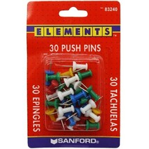30 Count Colorful Push Pins - $6.49