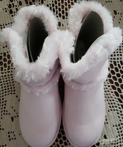 Calistoga ~ Pink ~ Vegan Suede ~ Faux Fur ~ Mid Calf ~ Youth Girl Size 6 Boots - £20.70 GBP