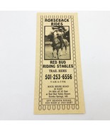 Red Bud Riding Stables Trail Rides Brochure Eureka Springs Arkansas 1990&#39;s - $108.74 MXN