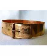 Antique 1872 Victorian Low Karat Gold Buckle Engagement Bracelet 8 grams - $565.00