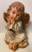 Sitting Hand Painted Angel, 7&quot;, New from Colombia #2 - £28.81 GBP