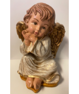 Sitting Hand Painted Angel, 7&quot;, New from Colombia #2 - £28.79 GBP