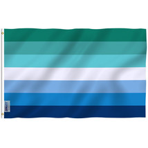 Anley Fly Breeze 3x5 Foot MLM Vincian Pride Flag - Men Loving Men Gay LGBT Flags - £5.54 GBP