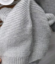 NWOT 3 Piece Carter's Baby 6 Month Fox Knitted Set Gray/Brown image 3