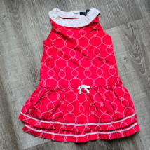 Nautica Baby Girls Dress 24 Months Sundress Red Nautical Knots Ruffles S... - £11.72 GBP