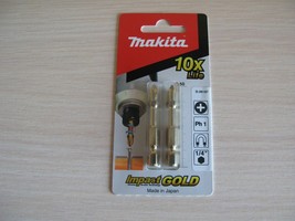 Makita B-28167 2psc Impact GOLD Torsion Bit PH1 50mm Screwdriver - £16.52 GBP
