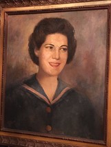 Unusual mid-century oil painting portrait woman by Celaya Winkler  Calif b. 1902 - £7,416.55 GBP