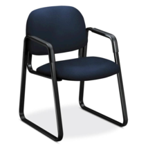 HON Solutions Seating Sled Base Guest Chair | Fixed Arms | Navy Fabric - $423.99