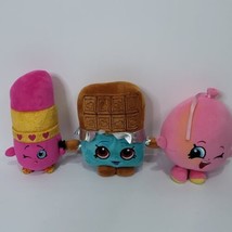 Shopkins Plush Stuffed Animal Lot Of 3 Cheekie Chocolate Lippy Lips June Balloon - £17.11 GBP