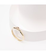 14k Gold Birthstone Ring-Solid Gold Dainty Birthstone Ring-Mothers Ring  - $455.80 CAD