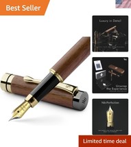 Wordsworth Luxury Fountain Pen Set - Bamboo Wood with Converter &amp; Ink Ca... - €41,42 EUR