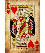 Playing Card Poster - King of Hearts #9 Canvas Art Poster 16&quot;x 24&quot; - $39.56 CAD