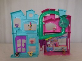 Littlest Pet Shop LPS Playset House Apartment Pinball Toy Hasbro  2012  + Pets - £18.38 GBP
