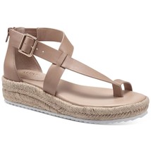 Alfani Women Asymmetrical Espadrille Sandals Moira Size US 6M Nude Faux Leather - £19.33 GBP