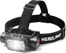 LED Headlamps,Rechargeable Head lamp Flashlight，IPX4 Waterproof Headlight 6 Mode - £13.91 GBP