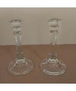 6&quot; Candlesticks Clear Sturdy Glass Holders for Candles Home Decoration S... - £11.67 GBP