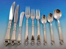 Danish Crown by Frigast Sterling Silver Flatware Service for 8 Set 79 pc... - £5,528.66 GBP