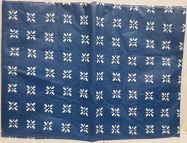 Printed Vinyl Flannel Back Kitchen Tablecloth 70&quot; ROUND, BLUE &amp; WHITE DE... - $15.83