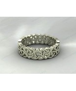 Triquetra Celtic Knot 925 Sterling Silver Unique Handmade Band Ring Jewelry - £57.50 GBP