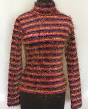 Cache Multi Color Eyelash Fringe Flirty Sweater Top New Sz S/M Stretch $128 NWT - £46.03 GBP