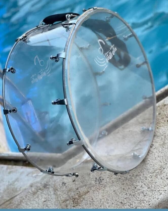 1PC Professional Transparent Percussion Drum aalam aliqa Instrument drab... - $564.30
