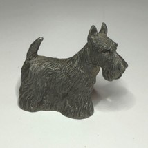 Pewter Terrier Mini Figurine Vintage Scottish Terrier Collectible - $369.05 MXN