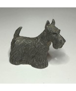 Pewter Terrier Mini Figurine Vintage Scottish Terrier Collectible - $369.07 MXN