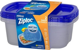 Ziploc Container Large Rectangle, 9 cup Containers - 2 ct - £18.37 GBP